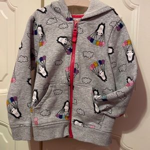 Girls Cat and Jack Panda Zip-up Hoodie